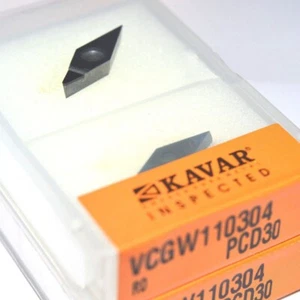 2pcs VCGW110304 PCD30 CNC Carbide Turning Insert Types Diamond For Aluminium - Picture 1 of 3