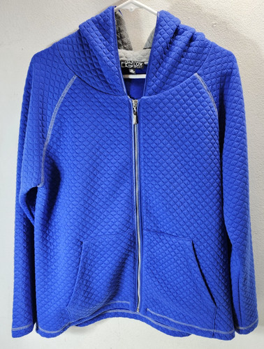 VETEMENTS Felpa donna DG2 Diane Gilman full zip con cappuccio taglia media blu