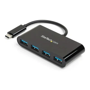 StarTech 4-Port USB 3.0 Hub / USB-C to 4X USB-A Bus Powered - HB30C4AB - Picture 1 of 3
