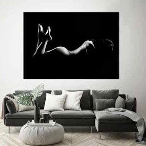 Sexy Women Wall Art Black White Nude Woman Canvas Painting Canvas Poster Mural - Picture 1 of 2