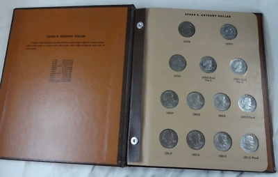 1979-1981 Susan B Anthony Dollar 13 Coin Set w/ Proof Issues Dansco Ablum - Image 1 of 4