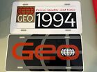 1994 Chevy GEO auto car dealer license plates metal 2