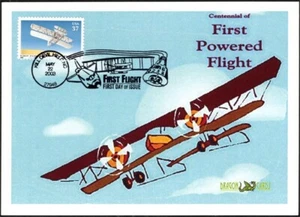 Sc. 3783 First Flight (Wright Brothers) Dragon Cards FDC – Hills Postmark - Picture 1 of 1