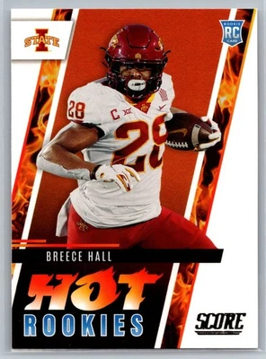 2022 Score #HR5 Breece Hall Hot Rookies Iowa State - Image 1 of 2