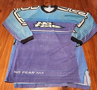 Camiseta De Colección No Fear Manga Larga Pequeña Y2K MX Equipo Ropa Deportiva Multi Foto 1 de 4