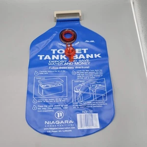 Niagara Conservation Toilet Tank Bank Water Saver Displacement Bag N3137 Blue - Picture 1 of 4