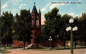Postkarte Presbyterianische Kirche Bryan Ohio geteilt Rückseite unbesendet - Bild 1 von 2