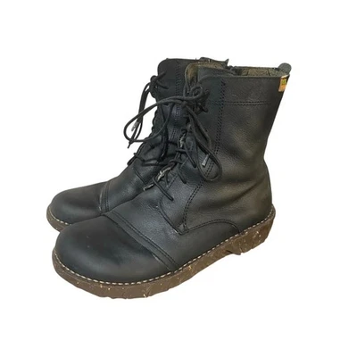 El Naturalista Black Leather Yggdrasil Soft Zip Women's Boot NG57 Sz 39 US 8.5 - Image 1 of 4