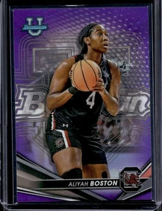 /250 2022-23 Bowman University Mejor refractor púrpura novato radiocontrol Aliyah Boston - Imagen 1 de 2