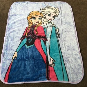 Disneys Frozen Elsa und Anna Plüsch Baby Raschel Überwurf Decke 43,5" x 55" - Bild 1 von 10