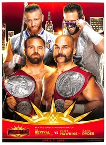 WWE Curt Hawkins & Zack Ryder WRESTLEMANIA 35 Match Card 11 x 15 Poster - Bild 1 von 1