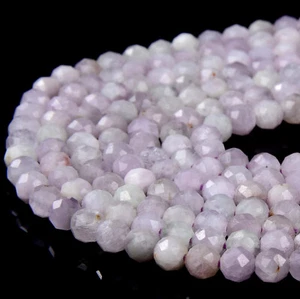 Natürliche Kunzite Grd AAA Micro Facettiert Rund 2 mm 3 mm 4 mm Lose Perlen 15 Zoll (P76) - Bild 1 von 3