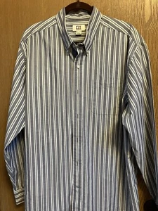 Men’s Pre-Owned Striped Gray Dress Shirt By Cutter & Buck Sz XXL/TTG IMMACULATE. - Picture 1 of 11