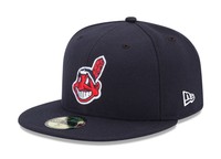New Era 59Fifty Hat Mens MLB Cleveland Indians Navy Blue 2017 Alt 2 5950 Cap