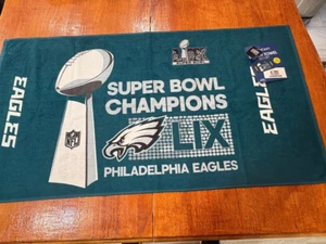2025 Phila. Eagles Superbowl LIX Champions-2-Sided Bench/Rally-Towel -22"x 42" - Picture 1 of 7