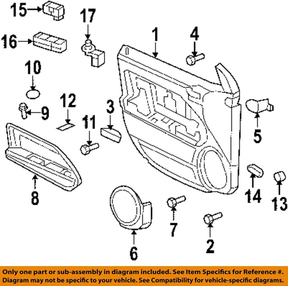 CHRYSLER OEM 97-07 Caliber,Prowler Front Door Interior Trim-Plug 2895126 Foto 1 de 1