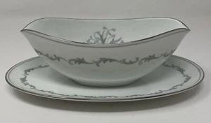 Noritake Chaumont # 6008 Gravy Boat w/attach Underplate - Picture 1 of 5