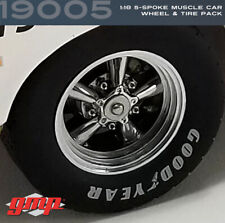 Custom 1/18 GMP 19005 Cragar Style Wheels with Good Year Wide Street Drag Tires