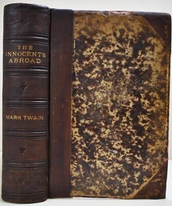 MARK TWAIN THE INNOCENTS ABROAD 1870 1st Ed Restored 3/4 Leather Original VG - Picture 1 of 23