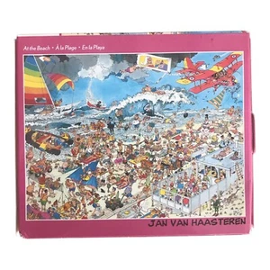 Ceaco Jan Van Haasteren 550 Piece Jigsaw Puzzle At The Beach Sealed in Box - Picture 1 of 6
