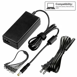 12V 5A Netzteil + 8-fach Split Kabel für DVR CCTV Swann Lorex Defender System - Bild 1 von 9