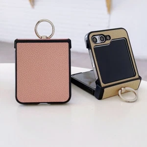 Funda PU con soporte de anillo para Samsung Galaxy Z Flip5 Flip4 Flip3 cubierta a prueba de golpes - Imagen 1 de 18