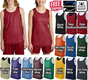 Youth Mesh Reversible Tank Top Boys Kids Child Basketball Sleeveless Tee XS-XL - Picture 1 of 15