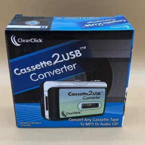 USB Cassette Tape Converter Player + Cassette Tape To MP3 & CD Wizard Software - Picture 1 of 7