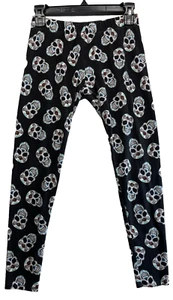 No Boundaries Sugar Skull Leggings Girls Size M (7-9) Lounge Comfort Halloween - Picture 1 of 12