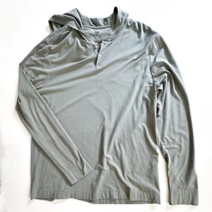 Paige Logan Hooded Henley MENs Sage Long Sleeve Tee - XL - Picture 1 of 13