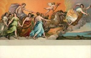 Roma Aurora Guido Reni Horses Angels Marching Religious Postcard - Picture 1 of 1
