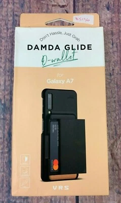 Galaxy A7 Case VRS Design Slim TPU Wallet Card Holder Shockproof Matte Black - Image 1 of 4