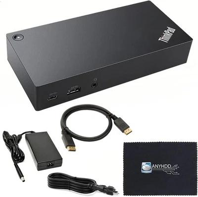 Open Box - Lenovo 40A90090US Dock Dual Monitor Bundle with 90W AC Adapter - Image 1 of 4
