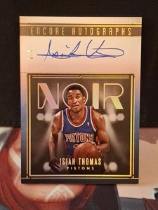 Isiah Thomas 1/3 2023-24 Panini Noir Encore Autographs On Card Auto Pistons SSP - Picture 1 of 11