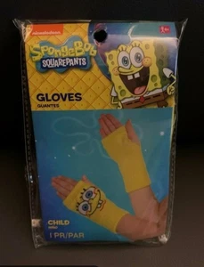 SpongeBob SquarePants Tongue Sticking Out Gardening Gloves New W/ Tag Youth  B9 - Picture 1 of 1