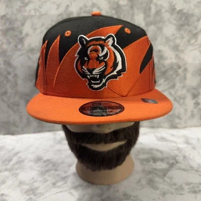 Cincinnati Bengals Sombrero Diente de Tiburón Adultos Snapback New Era 9FIFTY Sombrero Gorra Negro Foto 1 de 4