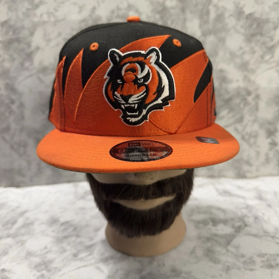 Cincinnati Bengals Sombrero Diente de Tiburón Adultos Snapback New Era 9FIFTY Sombrero Gorra Negro Foto 1 de 4