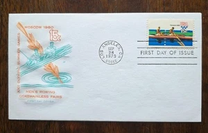 US FDC # 1793 Olympic Summer Games 1980. Men's Rowing 1979. - Picture 1 of 6