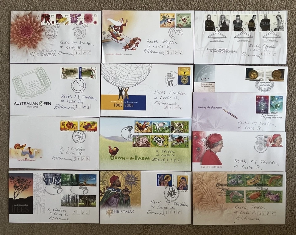 2005 SET 13 DECIMAL STAMP FIRST DAY COVERS ALL DIFFERENT - GOING CHEAP #P54 - Image 1 of 1