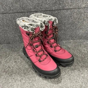 BOGS Cedar Quilt Lace Waterproof Boots Women's Size 9 Garnet 73280 - Picture 1 of 7