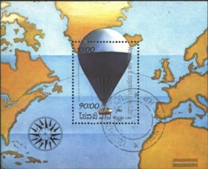 Laos block94 (complete issue) used 1983 200 years Aviation - Picture 1 of 1