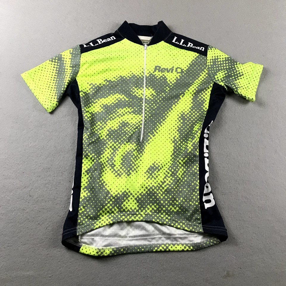 LL Bean Cycling Jersey Womens Small Green 1/2 Zip Lightweight Shirt Top - Image 1 of 4
