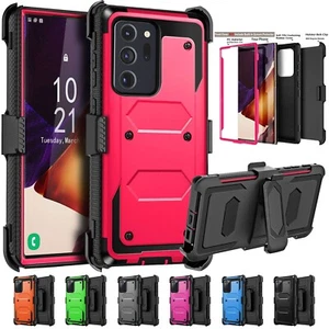 For Samsung Galaxy Note20/Note 20 Ultra Dual Layer Phone Case Cover / Belt Clip - Picture 1 of 54