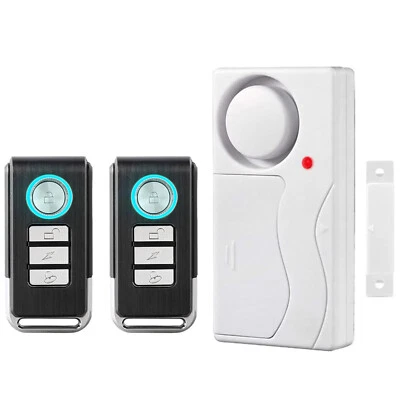 Apartment Home Security Magnetic Sensor Alarm Loud Horn with 2 Remote Control US - Image 1 of 4