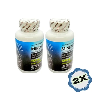 2 X 120 Cap Minoxidine 1000mg Advanced Support Hair Growth Extra Strength - Picture 1 of 10