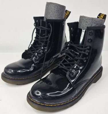 Botas de combate Dr Martens charol cremallera cuero negras - Hombre’s 4 / Mujer’s 5 - JY004 Foto 1 de 4