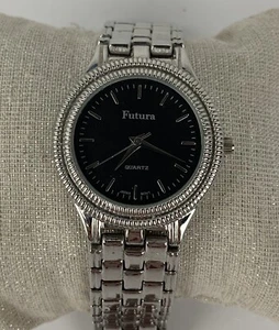 Futura Quartz Watch Japan Movement Round Silver Tone New Battery - Picture 1 of 4