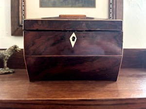 Carrito de caja georgiano con incrustaciones de palisandro 19 C. - Imagen 1 de 8