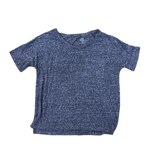 OLD NAVY Boyfriend Fit T Shirt Women's MED Linen Blend Grey Short Sleeve Top - Picture 1 of 6