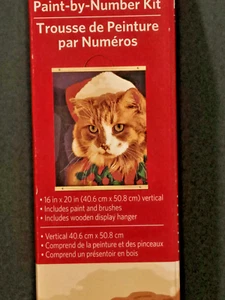 Pintura de gato por número adulto-números de lienzo para 16x20 pulgadas, loft de artista Navidad - Imagen 1 de 3